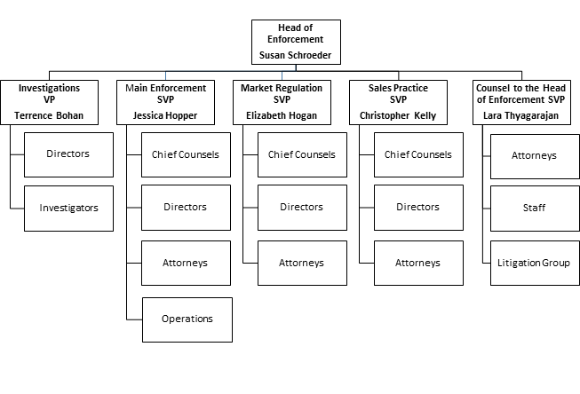 ENFORCEMENT DEPARTMENT ORGANIZATION CHART