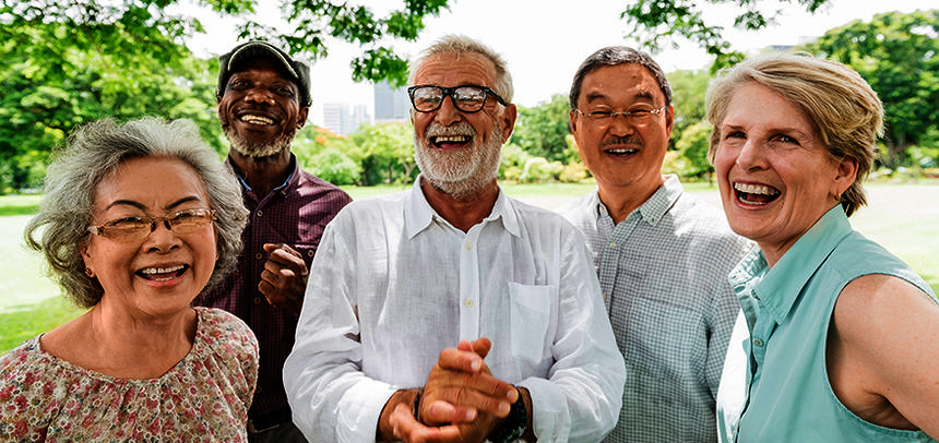 Group of Senior Retirement Friends Happiness