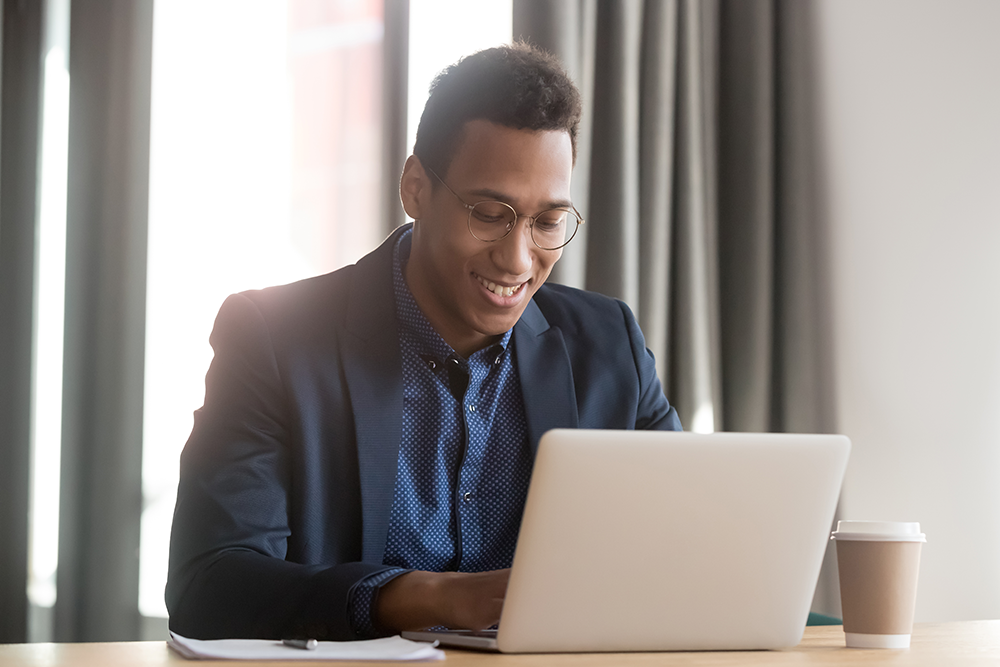 person using a laptop