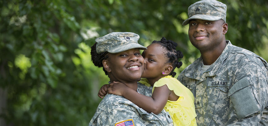 Military Family of Three