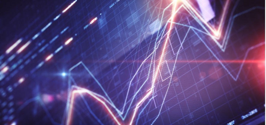 Financial Chart on LCD Display