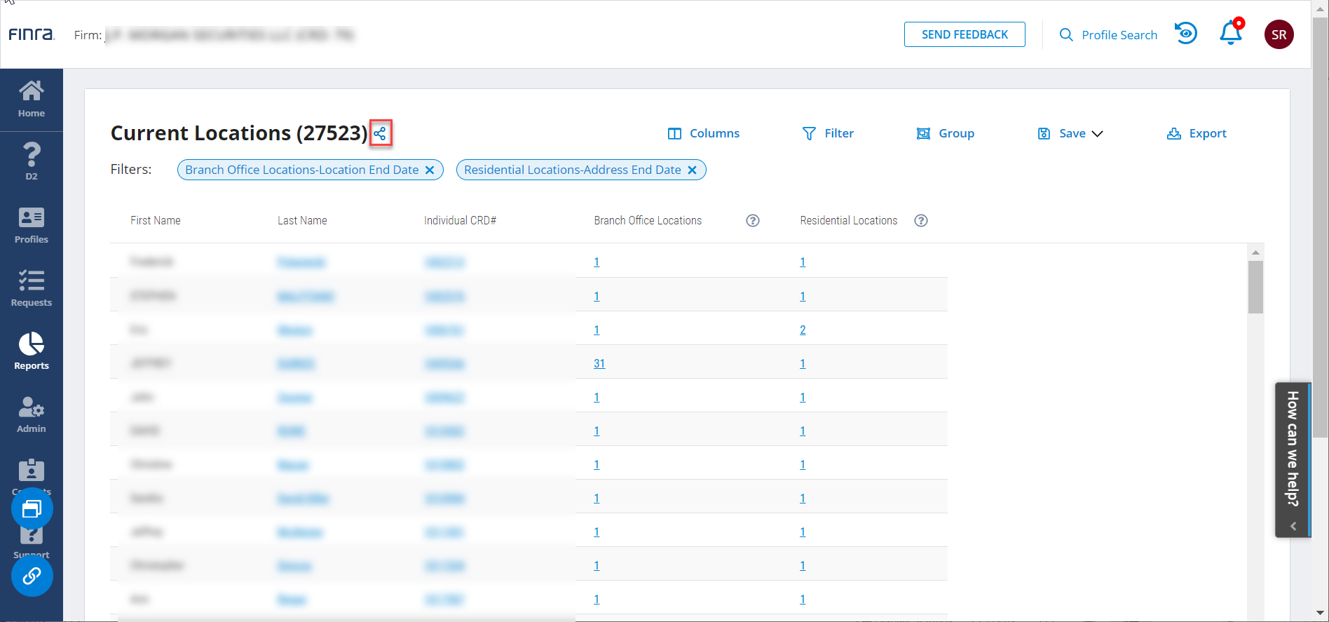 Share FINRA Gateway Custom Reports - 1