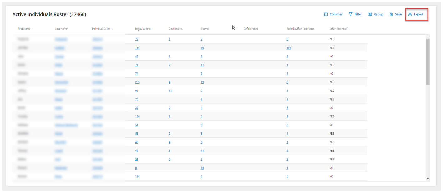 Export Access