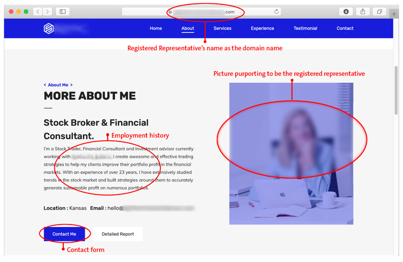 Broker Imposter Scams: Red Flags of Doctored BrokerCheck Report