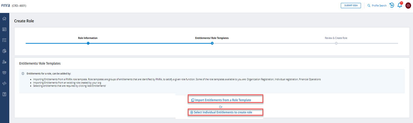 Step 3 - Create Role Options