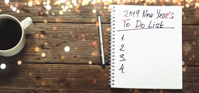New Year 2019 Goals Concept 