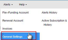 Alerts General Settings