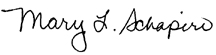 Mary L. Schapiro signature